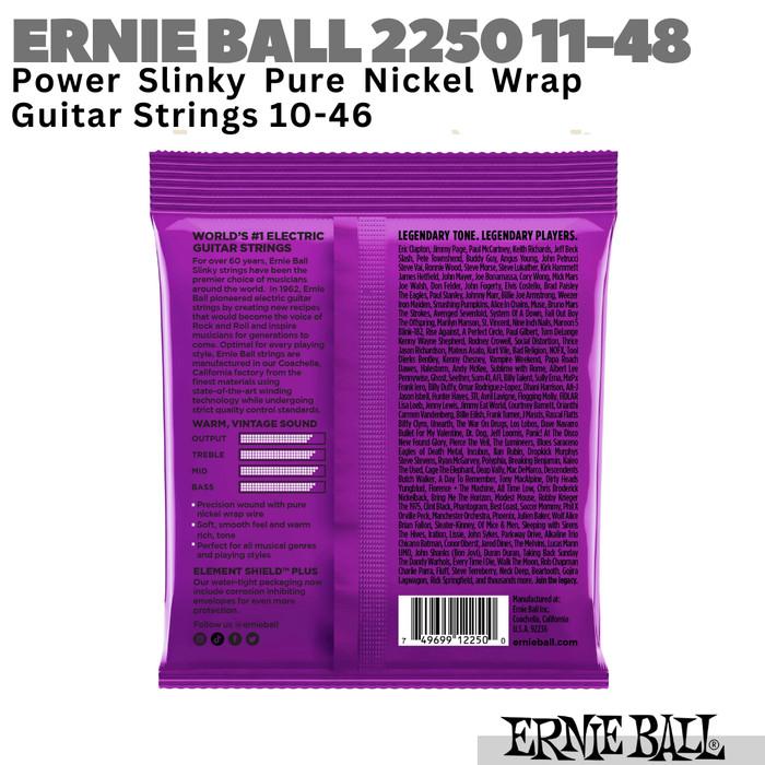 ERNIE BALL 2250 Power Slinky Electric Guitar Strings 11-48 | Senar