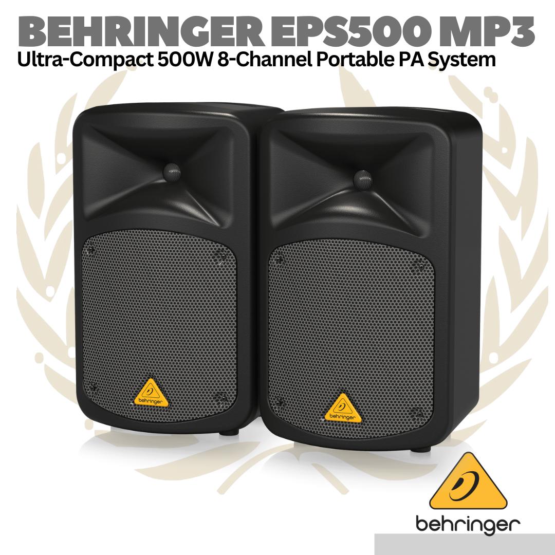 Behringer EPS500MP3 Compact Portable PA System - Speaker Mixer