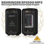 Behringer EPS500MP3 Compact Portable PA System - Speaker Mixer