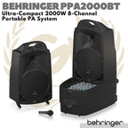 BEHRINGER EUROPORT PPA2000BT 2000W 8 Channel Portable PA Speaker Mixer