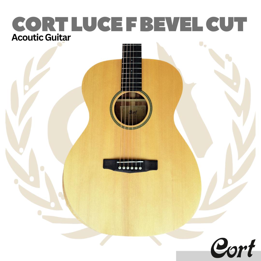 Cort Luce F Bevel Cut Acoustic Electric Guitar - Gitar Akustik Elektrik