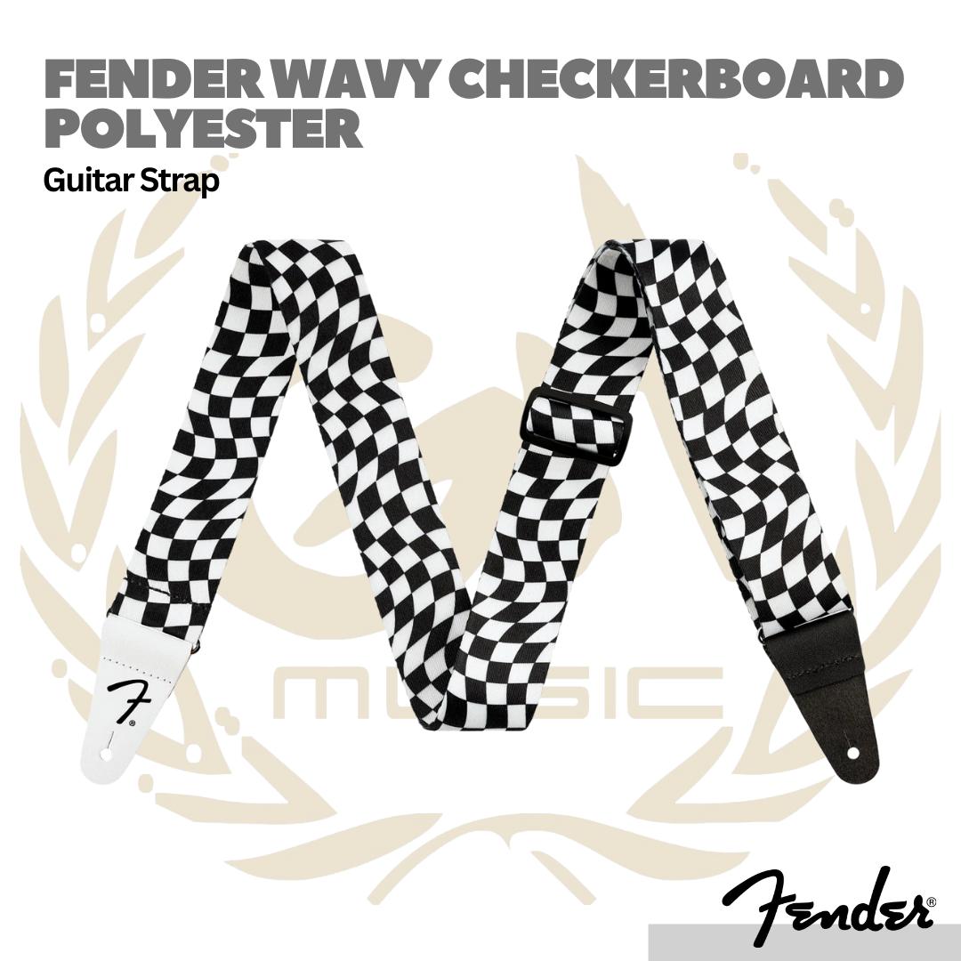 Fender Wavy Checkerboard Polyester Guitar Strap - Strep Gitar Bass