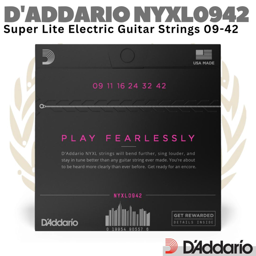 D'ADDARIO NYXL 0942 Super Lite Electric Guitar Strings 09-42 | Senar