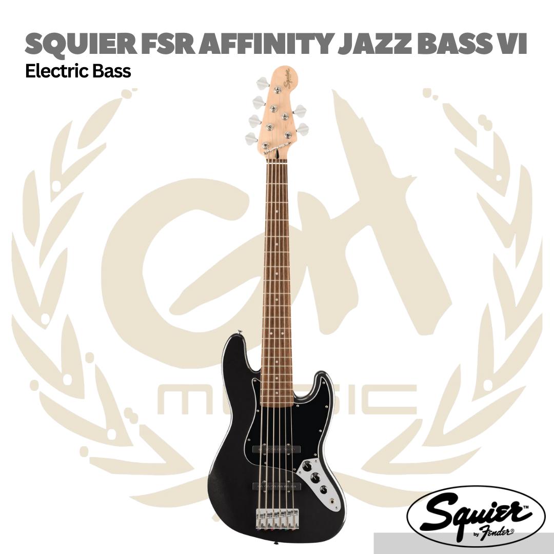 Squier Affinity Series Jazz Bass VI 6 Strings Bass Guitar, Indian Laurel FB | Gitar Bass Elektrik 6 Senar
