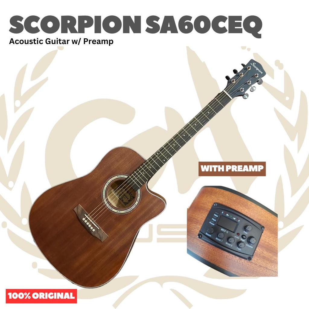 Scorpion SA60 Series Acoustic Guitar - Gitar Akustik SA 60 Original Asli
