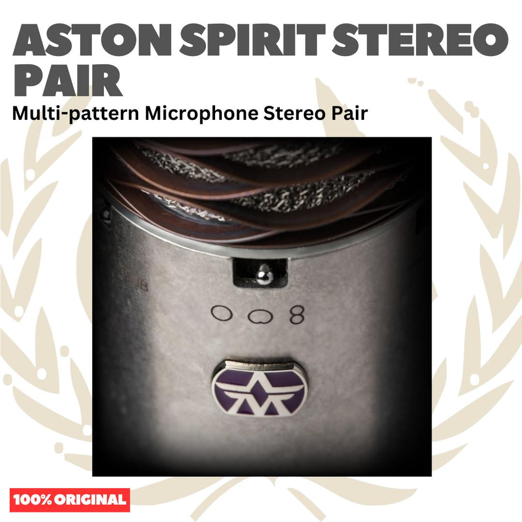 ASTON SPIRIT STEREO PAIR Multi-pattern Condenser Microphone Stereo Pair - Mic Kondensor Mik Sepasang Set Multipolar Mikrofon Original Asli