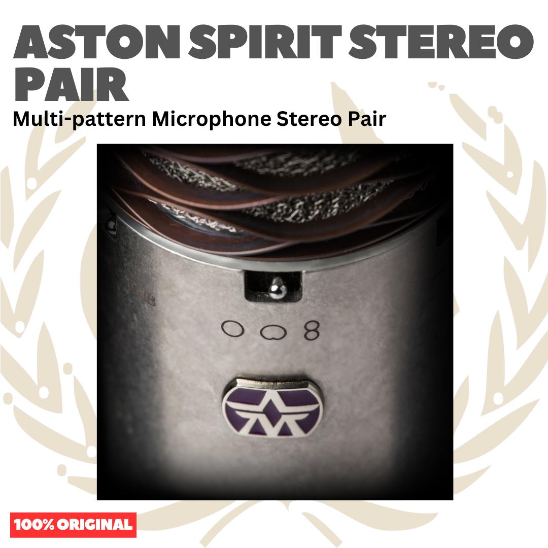 ASTON SPIRIT STEREO PAIR Multi-pattern Condenser Microphone Stereo Pair - Mic Kondensor Mik Sepasang Set Multipolar Mikrofon Original Asli
