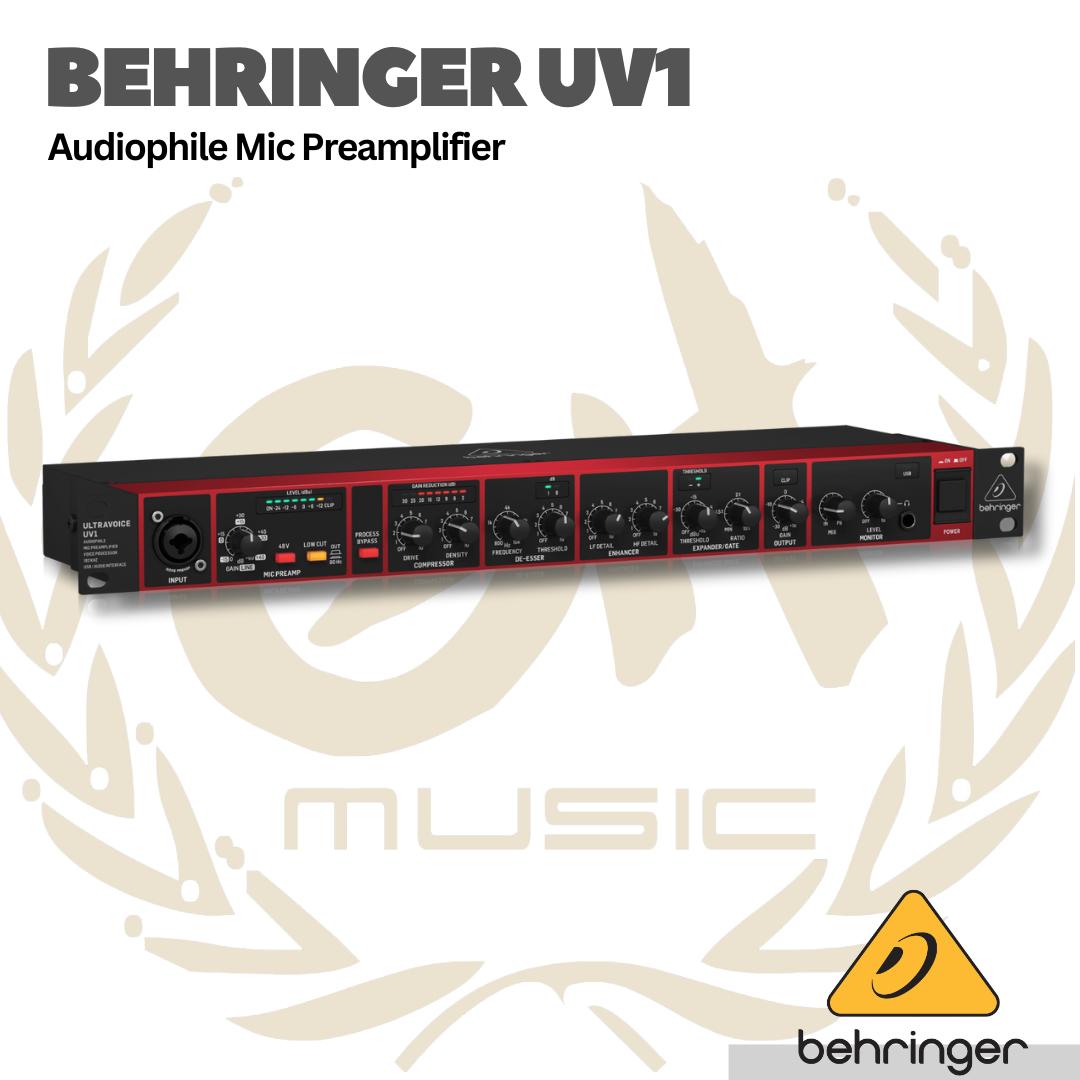 Behringer UV1 Audiophile Mic Preamplifier, Voice Processor and 192 kHz USB Audio Interface