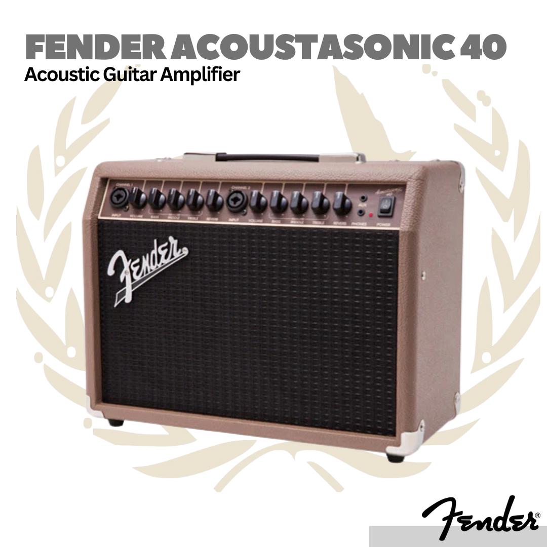 Fender Acoustasonic 40 Acoustic Guitar Combo Amplifier - Ampli Gitar Akustik