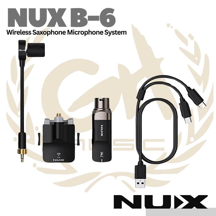 NUX B6 2.4Ghz Wireless Saxophone Microphone System - Mic Mikrofon Saxo B-6 Original