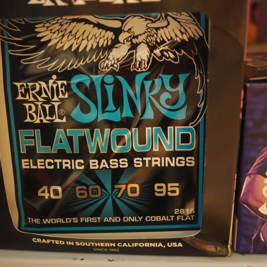 Ernie Ball 2815 Extra Slinky Flatwound Electric Bass Strings, 40-95