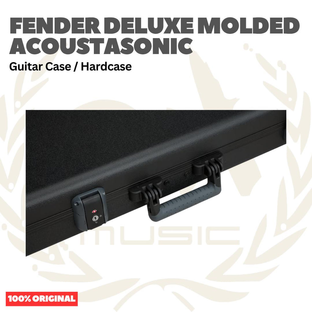 Fender Deluxe Molded Acoustasonic Guitar Case - Hard Case Gitar