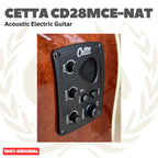 Cetta CD28MCE-NAT Acoustic Electric Guitar - Gitar Akustik Elektrik dengan Preamp CD-28MCE-NAT