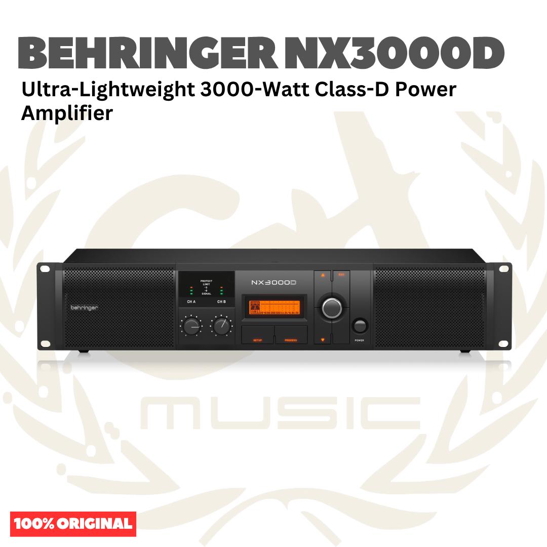 Behringer NX3000D 3000-watt, 2-Channel Class-D Power Amplifier - Power Ampli