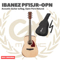 Ibanez PF15JR-OPN Acoustic Guitar w/Bag, Open Pore Natural - Gitar Akustik