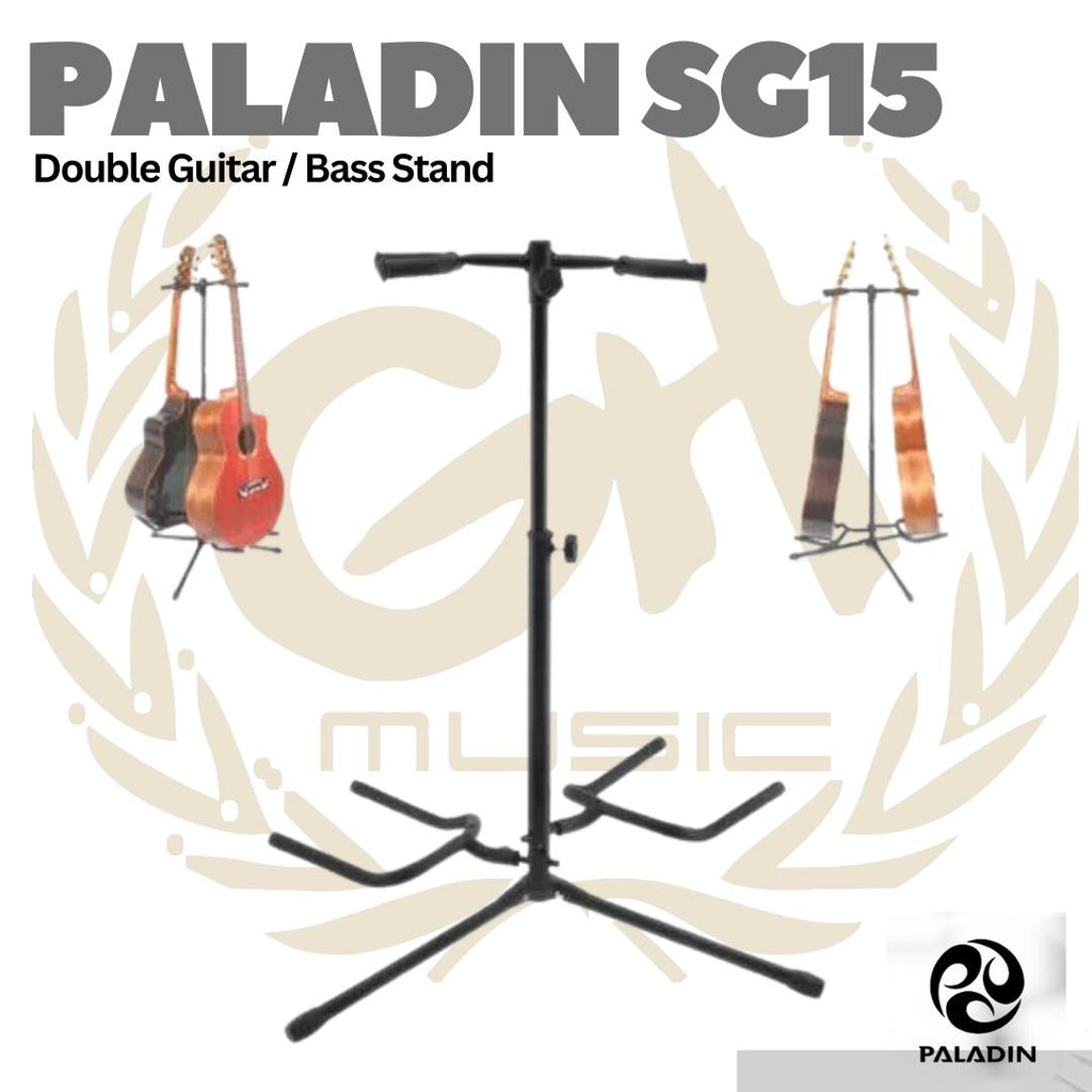 Paladin SG15 Double Guitar Bass Stand - Stan Gitar Bass Multi