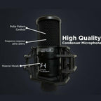 MIC RECORDING TECH X1 PRO CONDENSER MICROPHONE RECORDING ZOOM PODCAST ASMR - RT X-1 PRO