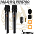 MAONO WM760 Handheld Wireless Dynamic Microphone System | werles murah A1 A2