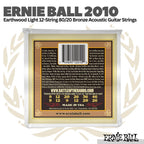 Ernie Ball 2010 09-46 Earthwood Light 12-String 80/20 Bronze Acoustic Guitar Strings - Senar Gitar