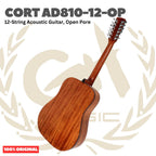 Cort AD810-12-OP Acoustic Guitar 12-String, Open Pore - Gtitar Akustik 12 Senar Original Asli