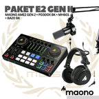 PAKET MAONO E2 GEN 2 - AME2 Gen II - 1  MIC PLUS MH601 - Podcast, Streaming, Recording