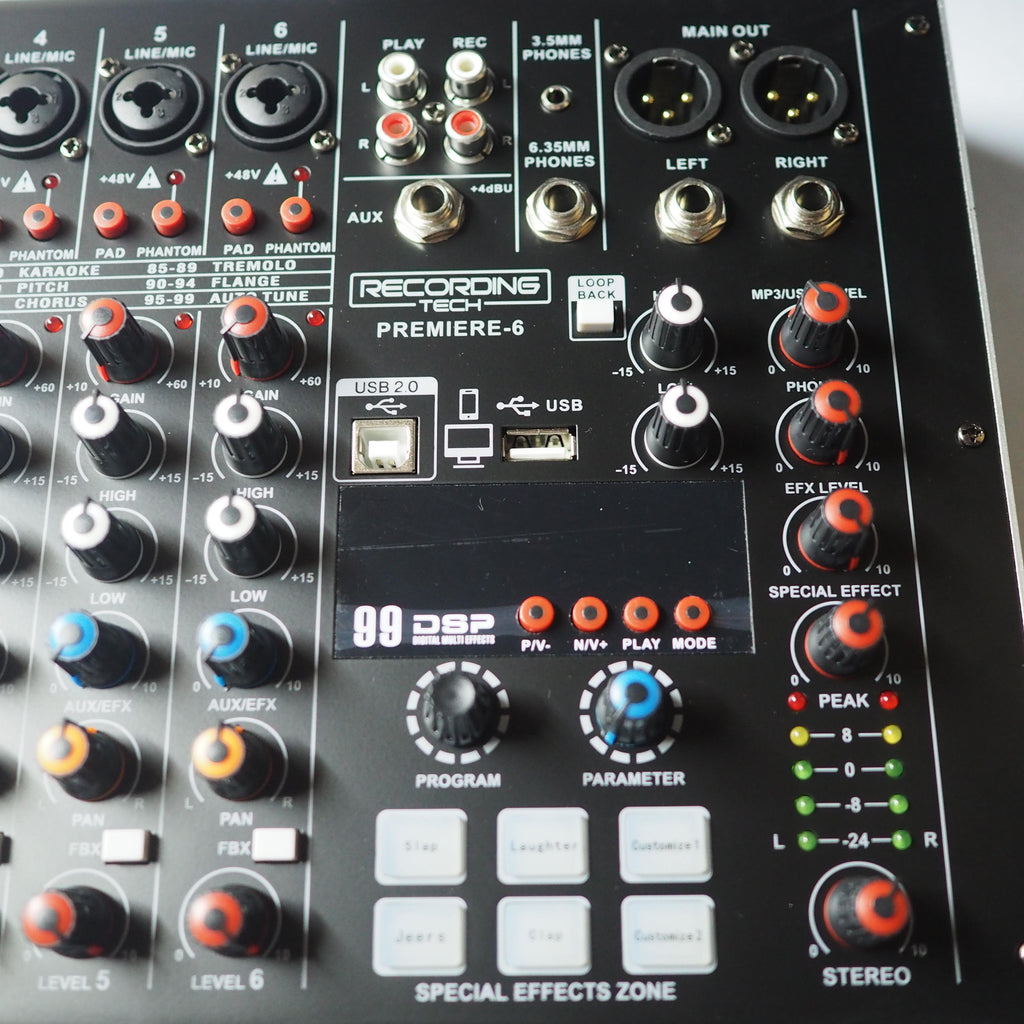 RECORDING TECH PREMIERE-6 Audio Mixer Console | Premiere 6