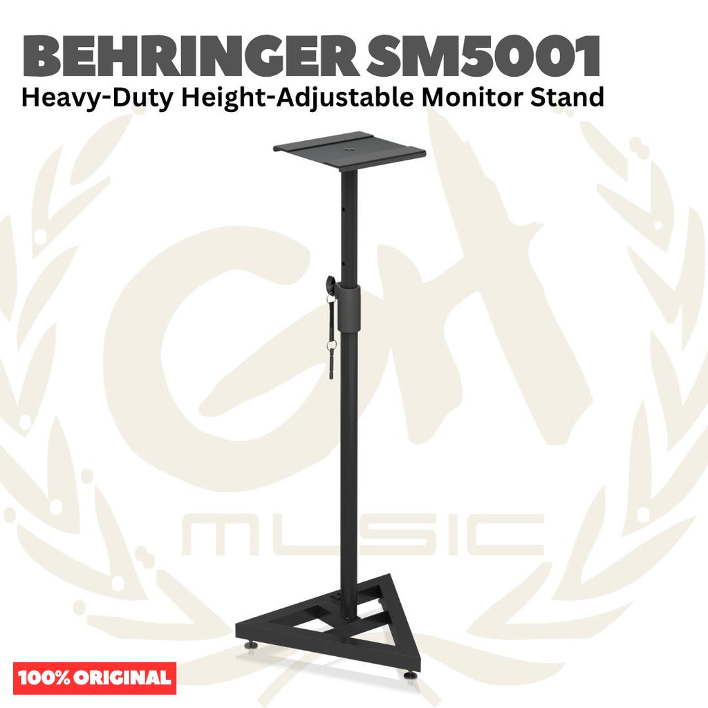 Behringer SM5001 Heavy-Duty Height-Adjustable Monitor Stand - Stand Speaker Monitor