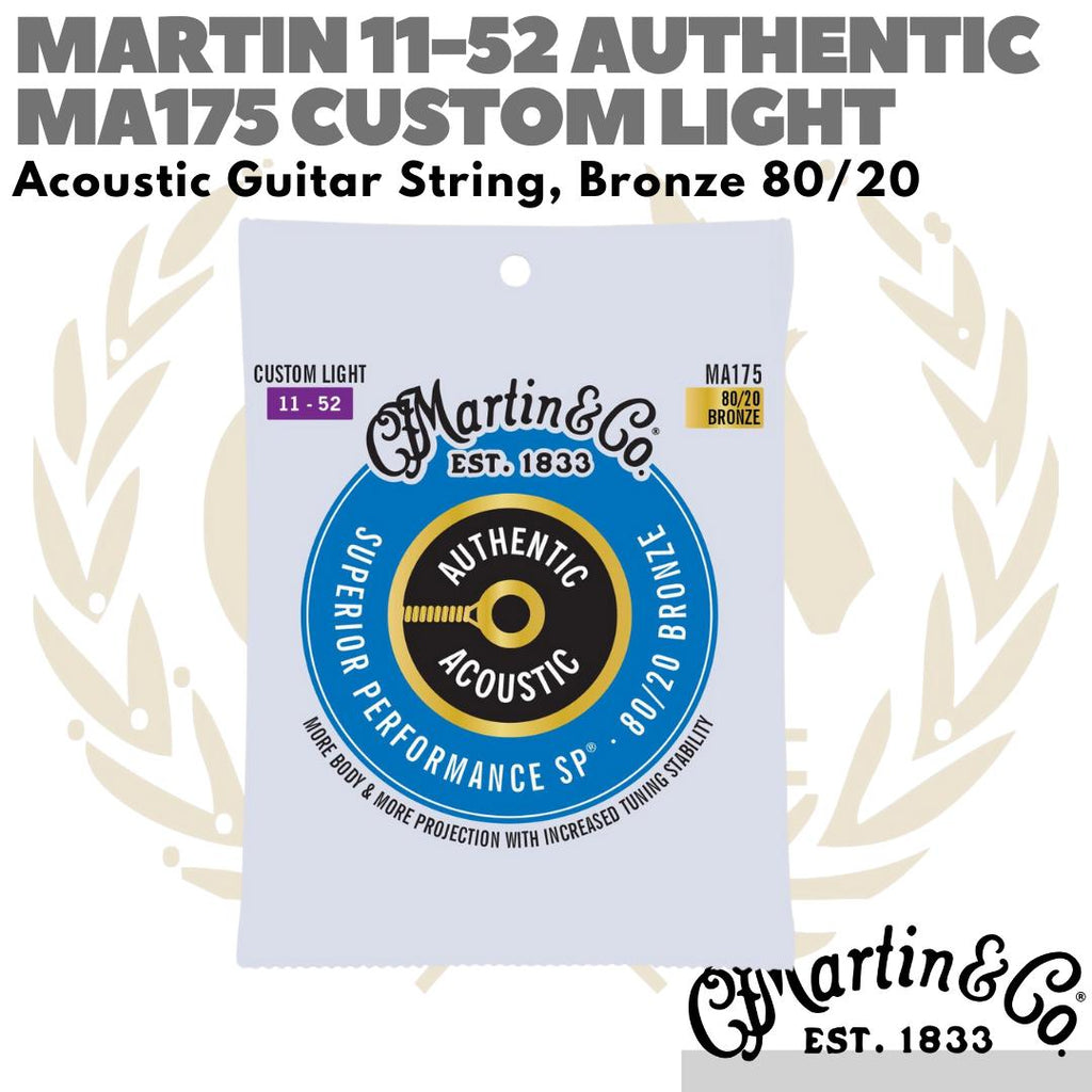 MARTIN MA175 11-52 Custom Light Acoustic SP | Senar Gitar Akustik