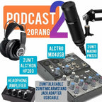 PODCAST 2 ORANG LENGKAP MIXER PLUS MIC STAND DAN HEADPHONE