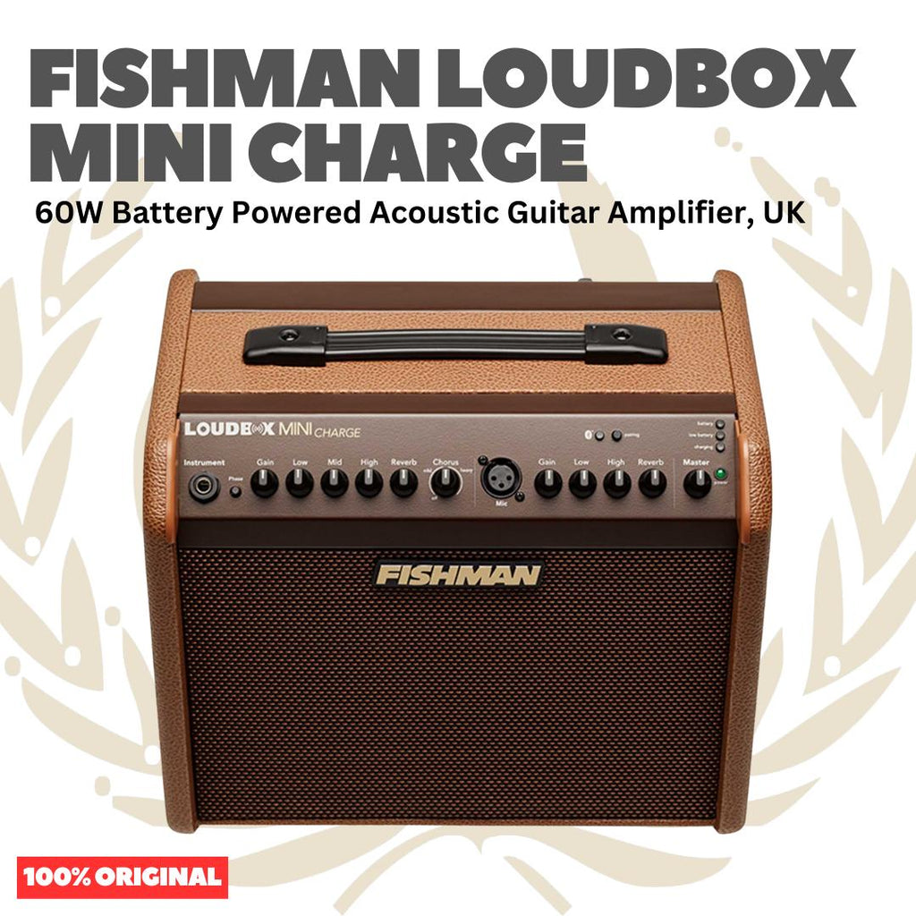 Fishman Loudbox Mini Charge 60W Battery Powered Acoustic Guitar Amplifier - Speaker Ampli Akustik Dengan Baterai Charger
