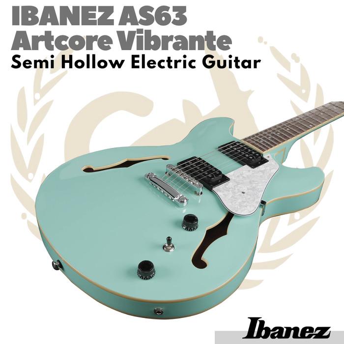 Ibanez AS63 Artcore Vibrante Semi Hollow Electric Guitar Gitar listrik