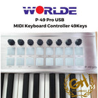 WORLDE P-49 Pro USB MIDI Keyboard Controller 49Key