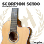 Scorpion SC100 Nylon Classic Acoustic Guitar - Gitar Klasik Nilon Akustik SC-100 Original Asli