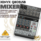 BEHRINGER XENYX Q802USB MIXER AUDIO INTERFACE
