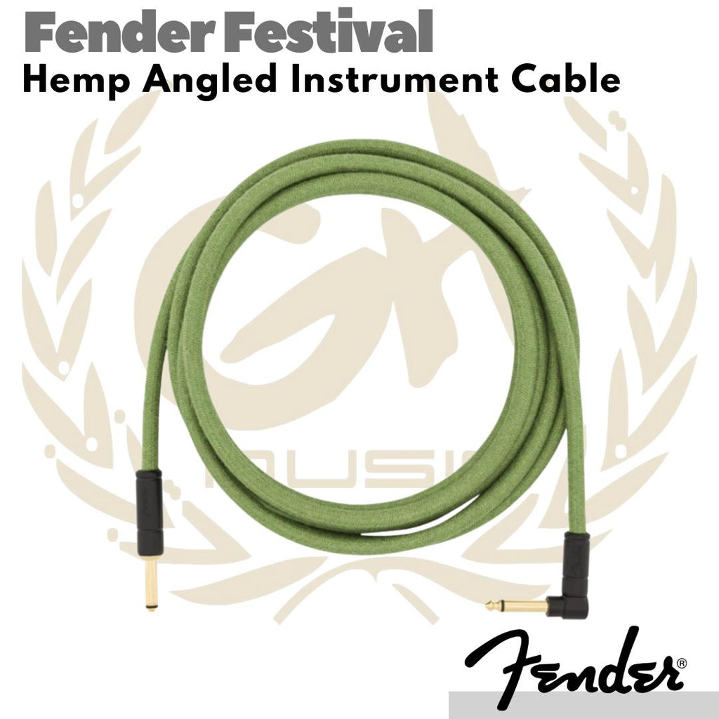 Fender Festival Hemp Angled Instrument Cable | Kabel Gitar Instrumen
