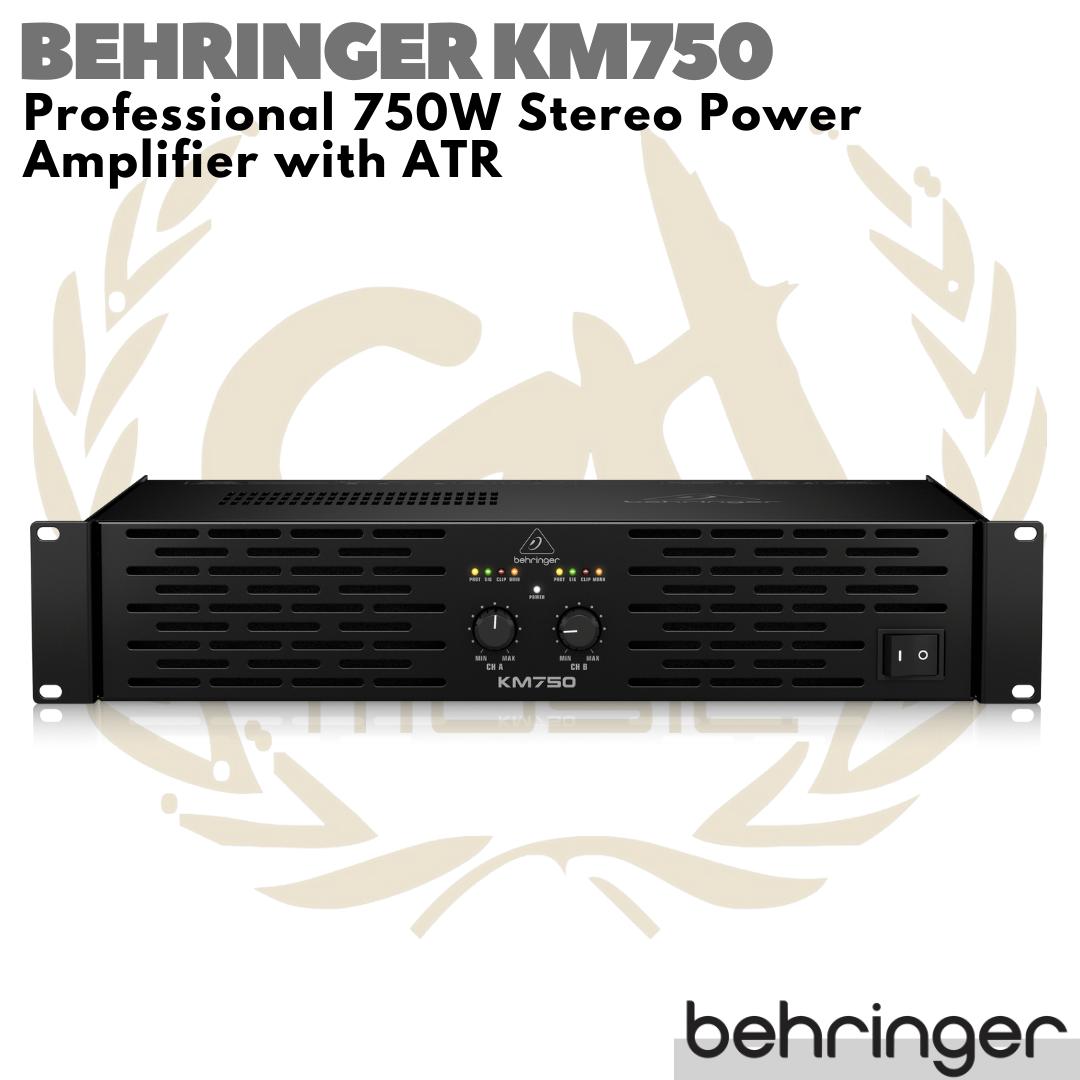 BEHRINGER KM750 Professional 750W Stereo Power Amplifier ATR | KM 750