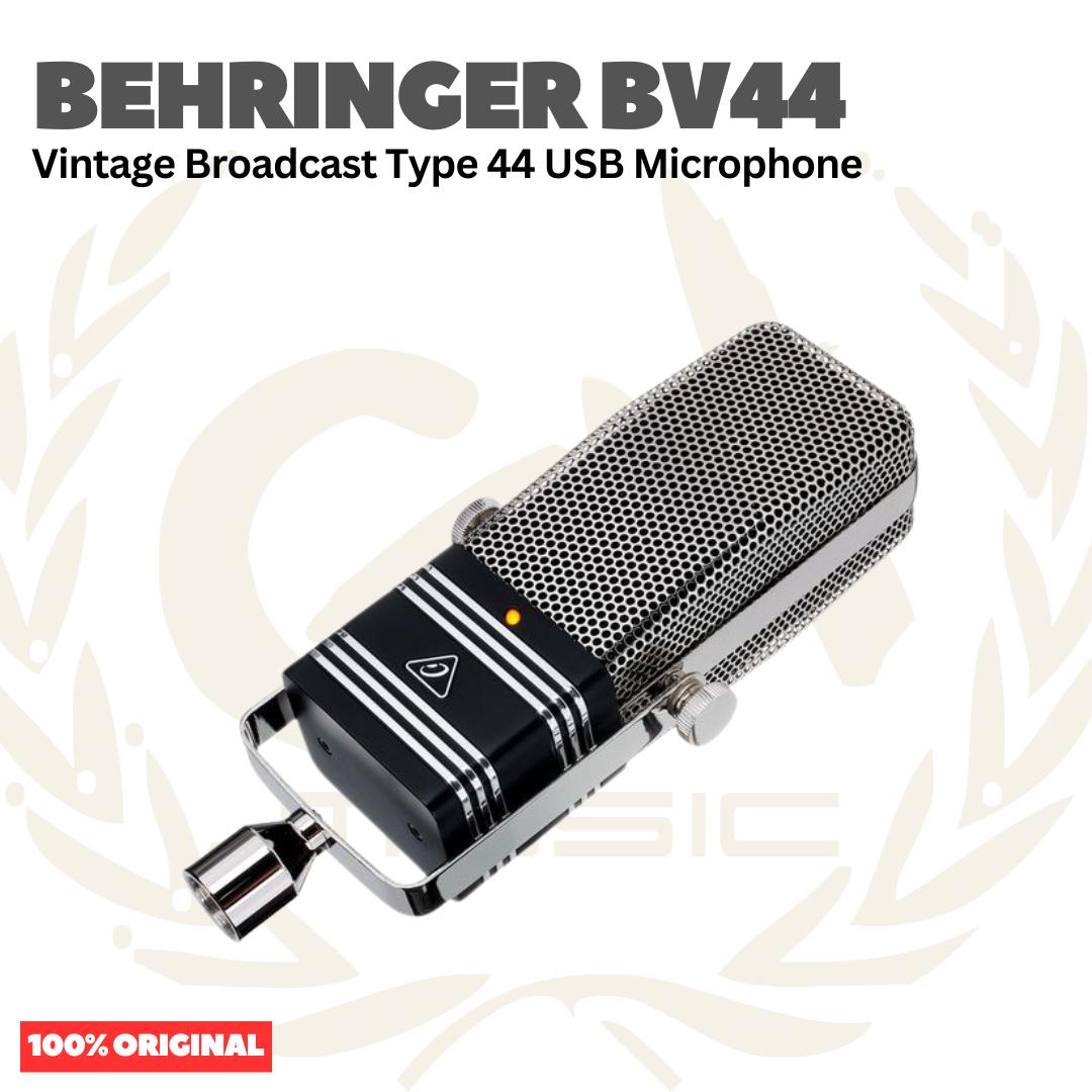 Behringer BV44 Vintage Broadcast Type 44 USB Microphone - Mic Condenser