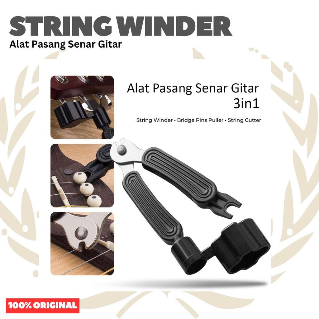 Pemotong Senar Pemutar Senar dan Pencabut Pin 3 in 1 - String Winder