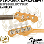 Squier Classic Vibe 60s Jazz Bass Guitar, Laurel FB - Gitar Bass Listrik
