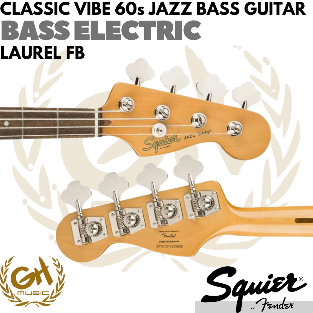 Squier Classic Vibe 60s Jazz Bass Guitar, Laurel FB - Gitar Bass Listrik