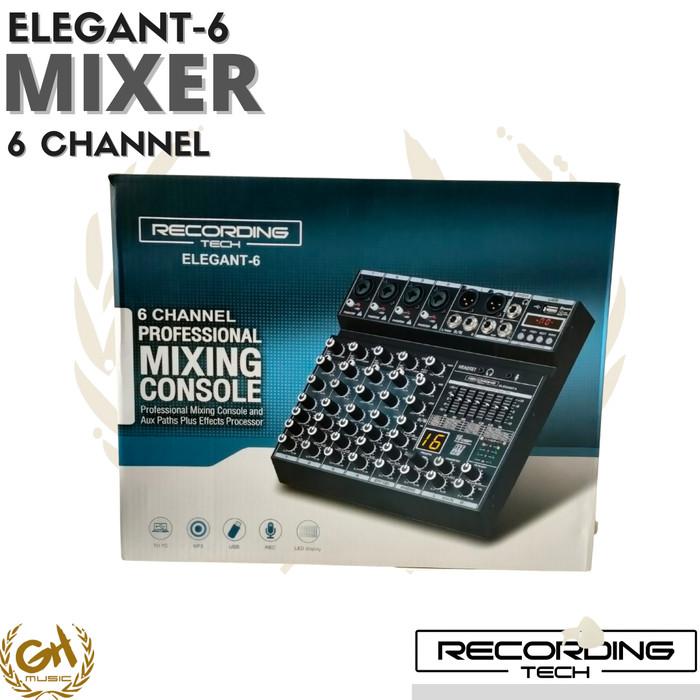 RECORDING TECH ELEGANT 6 - MIXER 6 CHANNEL PODCAST RECORDING KARAOKE