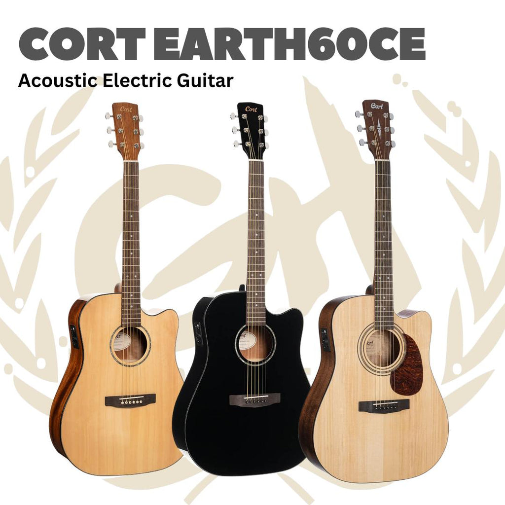 CORT Earth60CE Acoustic Electric Guitar | Gitar Akustik Elektrik