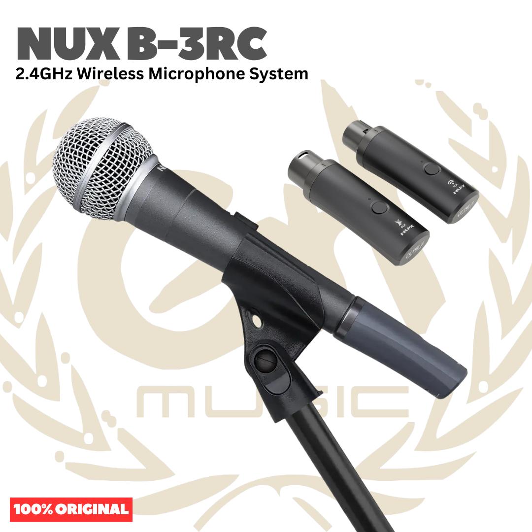 NUX B-3RC 2.4GHz Wireless Microphone System - B3RC Mic Dynamic Mikrofon Genggam Original Asli dengan Audio 24-bit dan Latensi Ultra Rendah