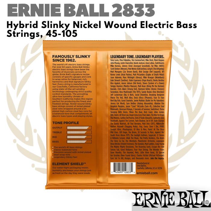 ERNIE BALL 2833 Hybrid Slinky Nickel Wound 45-105 Senar Bass Elektrik