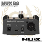 NUX B8 2.4Ghz Pedalboard Wireless System - Digital B-8 Gitar Bass