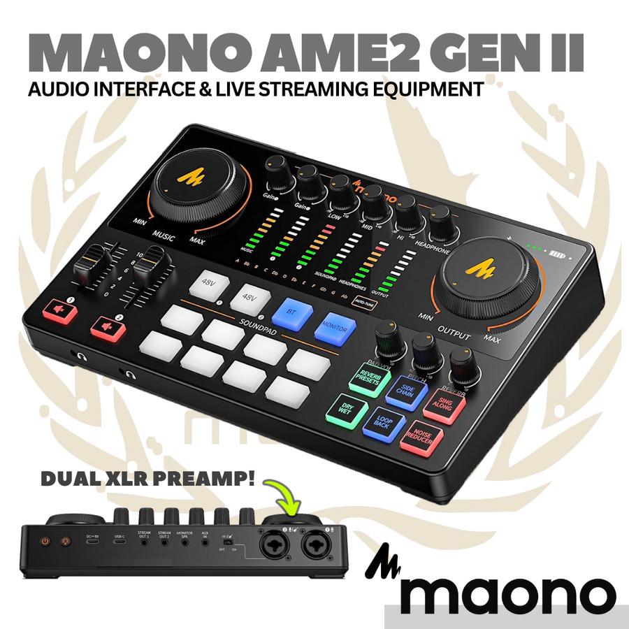 MAONO AME2 Gen II Maonocaster Live Streaming & Portable Podcast Console Gen 2 | Soundcard AM - E2 Mark 2