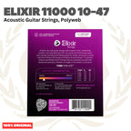 ELIXIR 11000 Polyweb 80/20 Bronze Acoustic Guitar Strings 10-47 - Senar Gitar Akustik