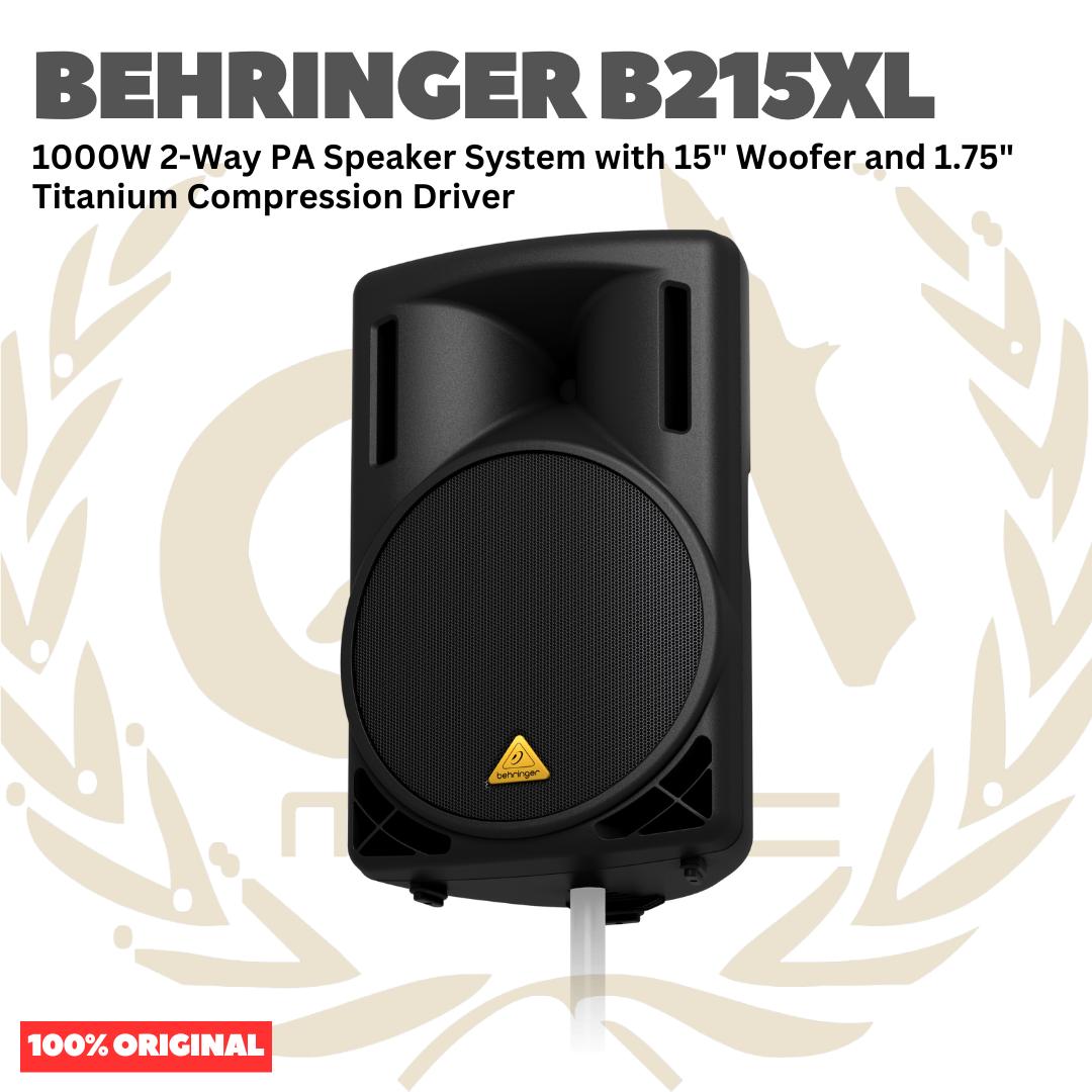 Behringer B215XL 1000W 2-Way PA Speaker System with 15" Woofer and 1.75" Titanium Compression Driver - Speaker Pasif 1000 watt 15inch Original Asli