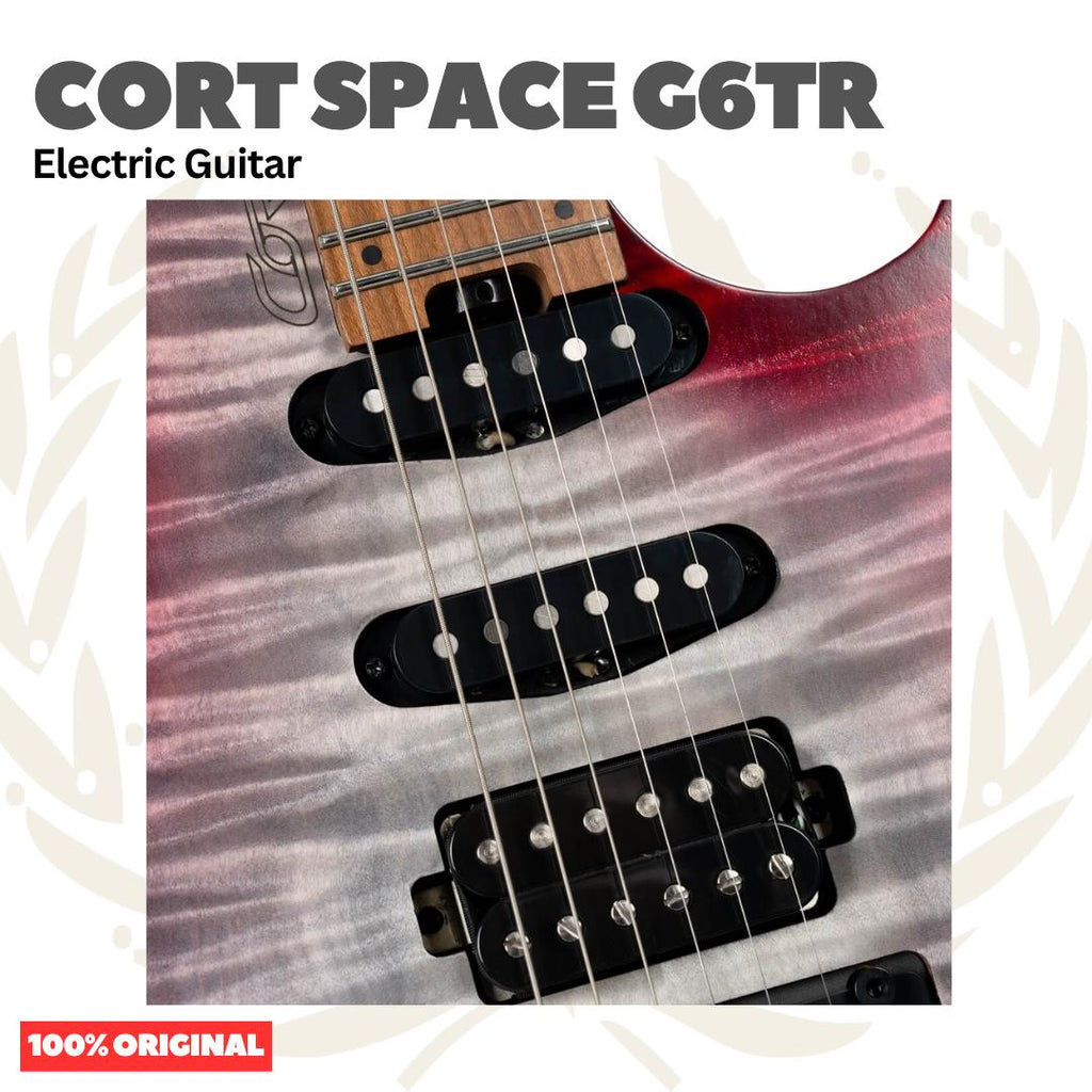 Cort Space G6TR Headless HSS Electric Guitar w/Case - Gitar Listrik Elektrik