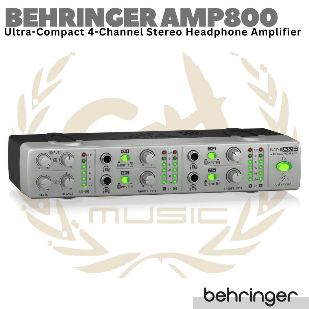 BEHRINGER AMP800 V2 Ultra Compact 4 Channel Stereo Headphone Amplifier